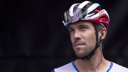 Thibaut Pinot, cycliste de l'équipe Groupama-FDJ, lors de la Vuelta le 2 septembre 2022 (JORGE GUERRERO / AFP)