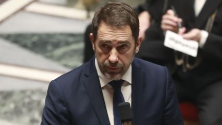 Le ministre de l'Intérieur Christophe Castaner, le 12 février 2019, à l'Assemblée nationale à Paris. (JACQUES DEMARTHON / AFP)