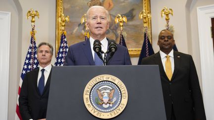 Le président américain Joe Biden en conférence de presse, à Washington (Etats-Unis), le 25 janvier 2023. (SUSAN WALSH / AP / SIPA)