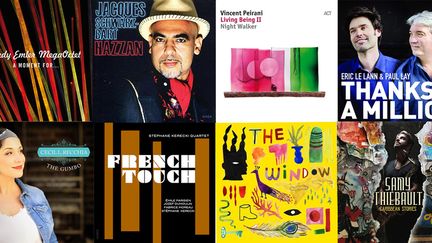 Andy Emler, Jacques Schwarz-Bart, Vincent Peirani, Éric Le lann &amp; Paul Lay (en haut), Cecil Recchia, Stéphane Kerecki, Cécile McLorin Salvant, Samy Thiébault (en bas) parmi les albums jazz à écouter cet automne...
 (Culturebox)