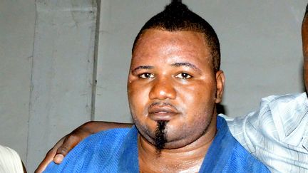 Le judoka C&eacute;dric Mandembo lors des pr&eacute;parations aux Jeux olympiques au Stade des martyrs &agrave; Kinshasa (R&eacute;publique d&eacute;mocratique du Congo) le 9 juillet 2012. (JUNIOR D. KANNAH / AFP)