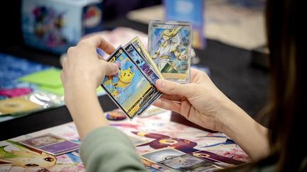 Une compétition de cartes Pokémon aux Pays-Bas, en mars 2023. (ROBIN VAN LONKHUIJSEN / ANP MAG / AFP)