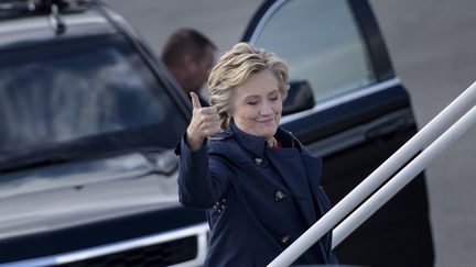 Hillary Clinton le 4 octobre, dans l'Etat de New York. (BRENDAN SMIALOWSKI / AFP)