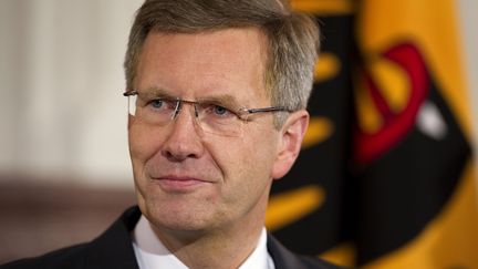 Le pr&eacute;sident de la R&eacute;publique allemand Christian Wulff &agrave; Berlin (Allemagne), le 16 f&eacute;vrier 2012. (ODD ANDERSEN / AFP)