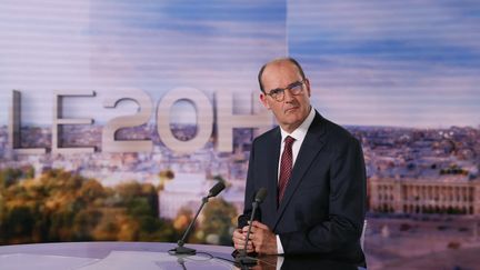 Jean Castex sur le plateau du "20 heures" de TF1, le 3 juillet 2020, à Boulogne-Billancourt (Hauts-de-Seine). (THOMAS SAMSON / AFP)