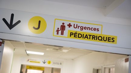 Le service d'urgences pédiatriques de l'hôpital Robert Debré à Paris, le 14 octobre 2022.&nbsp; (ALEXIS SCIARD / MAXPPP)