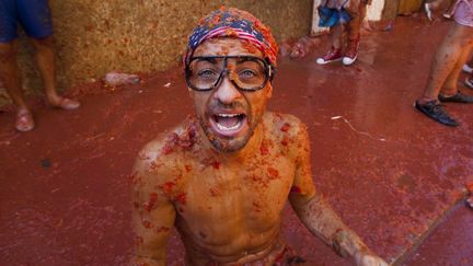 F&ecirc;te de la Tomatina&nbsp;&agrave;&nbsp;Bu&ntilde;ol (communaut&eacute; valencienne, Espagne)&nbsp;le 29 ao&ucirc;t 2012. (BIEL ALINO / AFP)