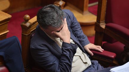 Le ministre des Finances grec,&nbsp; Euclide&nbsp;Tsakalotos, le 15 juillt 2015 au parlement grec &agrave; Ath&egrave;nes (Gr&egrave;ce). (LOUISA GOULIAMAKI / AFP)