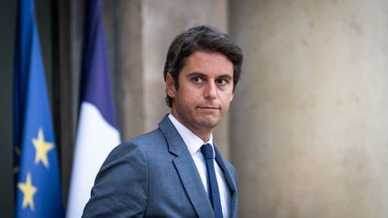 Le ministre de l'Education nationale, Gabriel Attal, à l'Elysée, le 13 septembre 2023. (XOSE BOUZAS / HANS LUCAS / AFP)