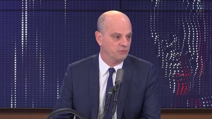 Jean-Michel Blanquer, ministre de l'Éducation nationale, de la Jeunesse et des Sports, était l'invité du "8h30 franceinfo", mardi 19 janvier 2021. (FRANCEINFO / RADIOFRANCE)