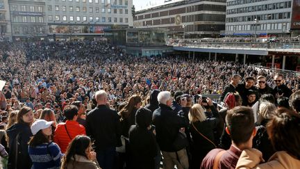 Hommage à Avicci, Stokholm 21 avril 2018
 (Fredrik PERSSON / TT News Agency / AFP)