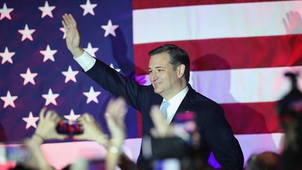 Le candidat républicain à la primaire en vue de l'élection présidentielle Ted Cruz dans le Wisconsin, le 5 avril 2016. (SCOTT OLSON / GETTY IMAGES NORTH AMERICA / AFP)