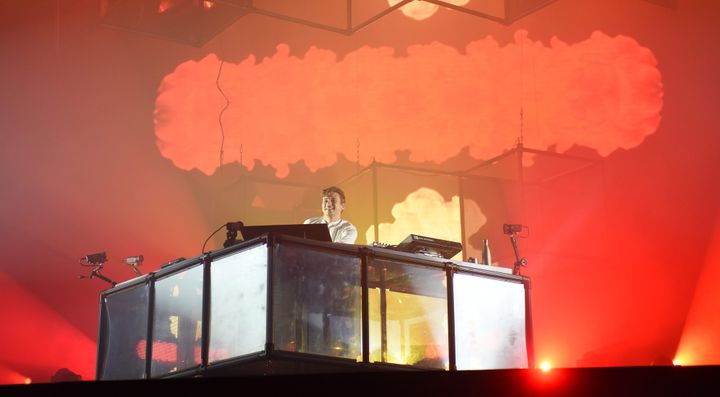 Le light show minimaliste de Flume, vendredi, sur la Grande Scène de Rock en Seine.
 (Bernard Barbereau / FTV)