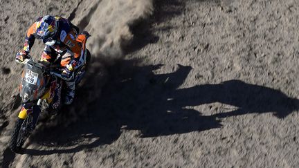 Antoine Méo (KTM) sur le Dakar 2016 (FRANCK FIFE / AFP)