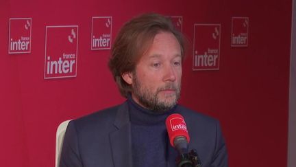 Boris Vallaud, député socialiste des Landes et président du groupe PS à l'Assemblée nationale, mercredi 2 octobre 2024 sur France Inter. (FRANCE INTER / RADIO FRANCE)