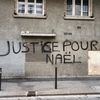 L'inscription "Justice pour Nahel" sur le mur d'un bâtiment à Paris, le 29 juin 2023. (FIACHRA GIBBONS / AFP)