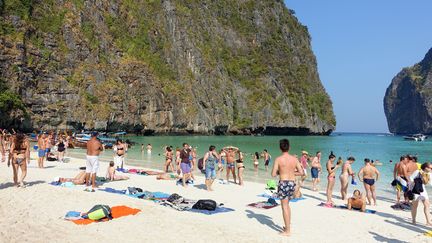 La&nbsp;baie de Maya, en Thaïlande, le 10 mars 2016. (ALEXANDRA SCHULER / DPA / AFP)