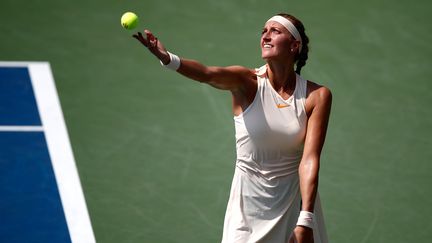 La Tchèque Petra Kvitova au service (JULIAN FINNEY / GETTY IMAGES NORTH AMERICA)