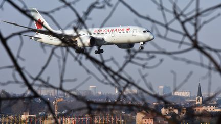 Un avion d'Air Canada à l'aéroport de Bruxelles, le 26 février 2018. (JEAN-LUC FLEMAL / BELGA MAG / AFP)