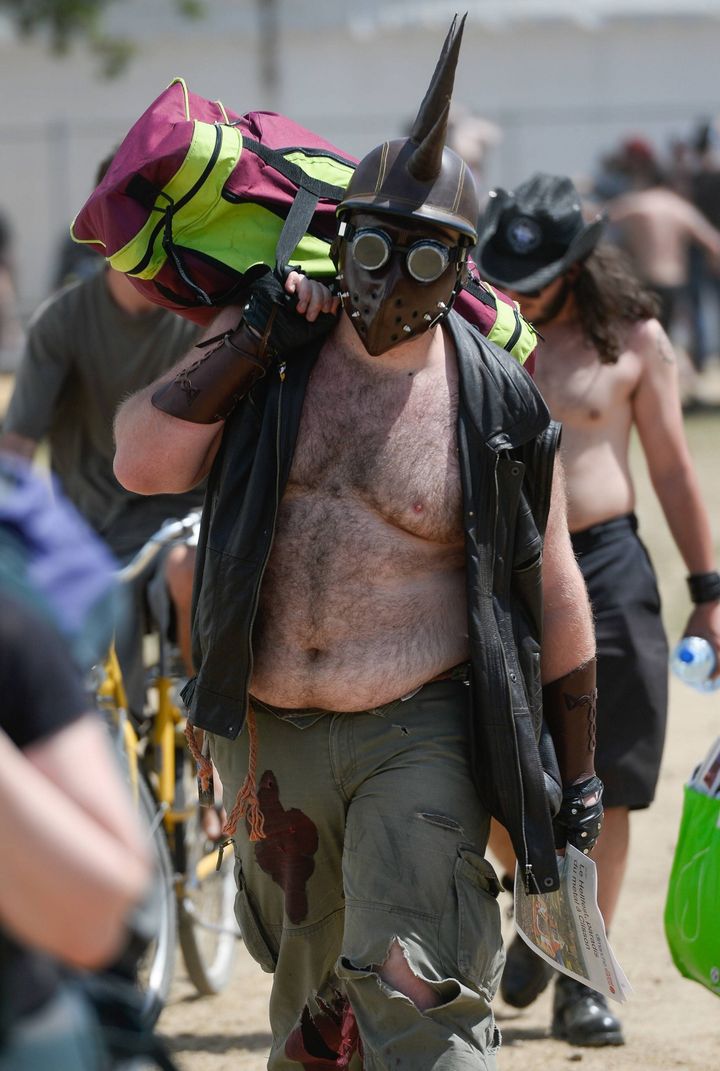 L'arrivée des festivaliers au Hellfest 2017
 (PHOTOPQR/OUEST FRANCE/MAXPPP)