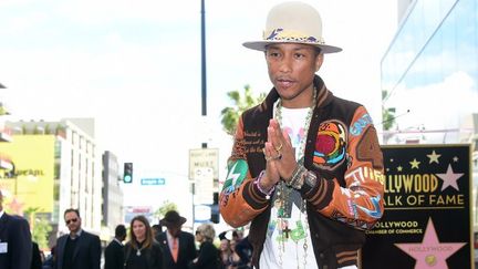 Pharrell Williams a inauguré son étoile jeudi sur le "Hollywood Walk  of Fame" 
 (FREDERIC J. BROWN / AFP)