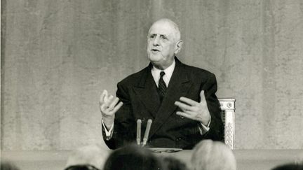 Le Général de Gaulle, président de la République, à l'Elysée, &nbsp;le 9 septembre 1968. (MARCEL GUERARD / MAXPPP)