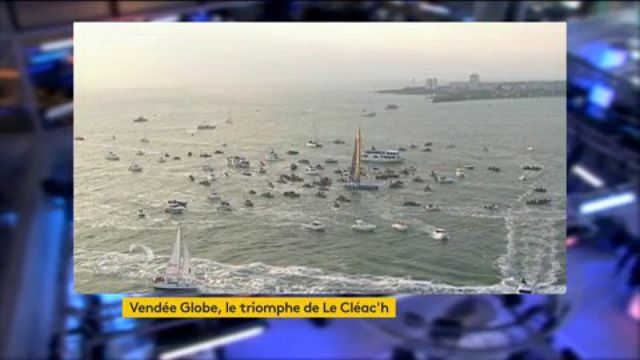 L'arrivée triomphale d'Armel Le Cléac'h qui remporte son premier Vendée Globe