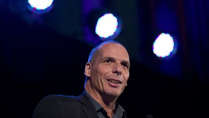 L'ancien ministre des Finances grec, Yanis Varoufakis, participe &agrave; un meeting &agrave; Londres (Royaume-Uni), le 14 septembre 2015. (JUSTIN TALLIS / AFP)