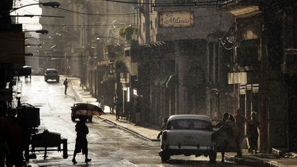 Des pluies importantes en septembre 2013 &agrave; La Havane (Cuba). (DESMOND BOYLAN / REUTERS )