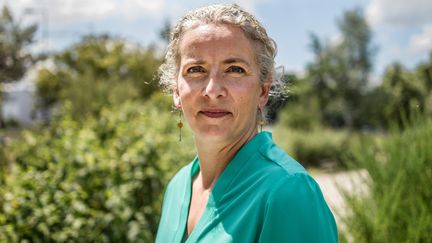 La député écologiste Delphine Batho à Nantes (Loire-Atlantique) le 8 juin 2021. (BAPTISTE ROMAN / HANS LUCAS / AFP)