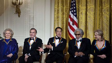 Barbara Cook, Neil Diamond, Yo-Yo Ma, Sonny Rollins, et Meryl Streep
 (Brendan Smialowski/NEWSCOM/SIPA)