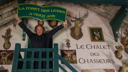 Le créateur du festival  la "Forêt des livres" , Gonzague Saint Bris, le 20 août 2015
 (GUILLAUME SOUVANT / AFP)