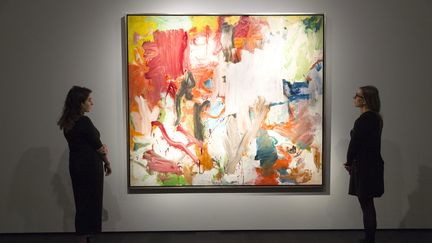 Le tableau "Untitled XXV" mis aux enchères par la maison Christie's, lors de sa présentation le 30 septembre 2016 à Londres (Royaume-Uni). (RAY TANG / ANADOLU AGENCY / AFP)