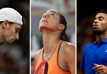 Ugo Humbert, Caroline Garcia et Arthur Fils. (AFP)