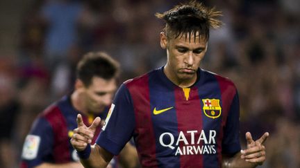 Neymar (Barcelone) en mode gachette (ALBERT LLOP / ANADOLU AGENCY)