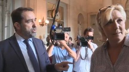 Prise de bec entre Marine Le Pen et Christophe Castaner.