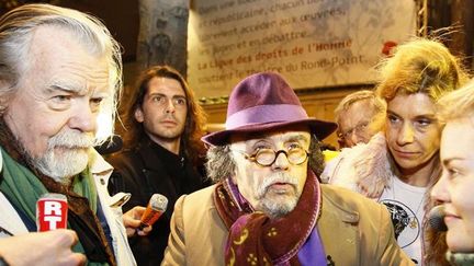 Michael Lonsdale au côté de Jean-Michel Ribes, jeudi soir à Paris
 (Francois Mori/AP/SIPA)