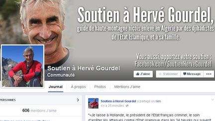 &nbsp; (Une page de soutien a été créée sur Facebook © Capture écran Facebook)