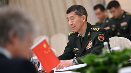 Chinese Defense Minister General Li Shangfu during a meeting in Singapore in June 2023. (BRITTA PEDERSEN / DPA)