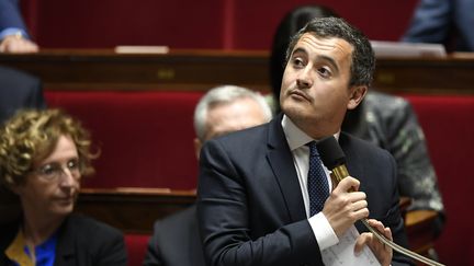 Le ministre de l'Action et des Comptes publics, Gérald Darmanin, le 31 octobre 2017 à l'Assemblée nationale. (LIONEL BONAVENTURE / AFP)