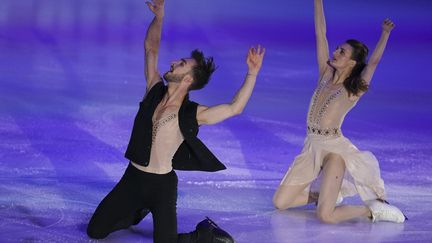 Les vice-champions olympiques de danse sur glace, Guillaume Cizeron et Gabriella Papadakis. (ALEXANDER VILF / SPUTNIK)