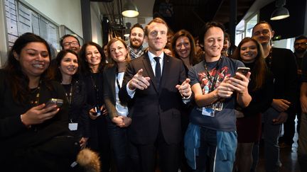 Emmanuel Macron à Tourcoing (Nord), le 14 novembre 2017.&nbsp; (FRANCOIS LO PRESTI / AFP)