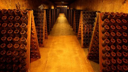 Les 110 km de caves sous l'avenue de Champagne, à Epernay, font partie des biens classés par l'Unesco au patrimoine mondial de l'Humanité. (FRANCOIS NASCIMBENI / AFP)