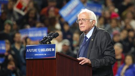 Le candidat à la primaire démocrate Bernie Sanders lors d'un meeting à Seattle (Washington, Etats-Unis), le 25 mars 2016. (DAVID RYDER / REUTERS)