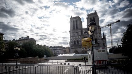 Les abords de la Cathédrale Notre-Dame de Paris, ici en mai 2020. (NICOLAS MESSYASZ/SIPA / NICOLAS MESSYASZ)