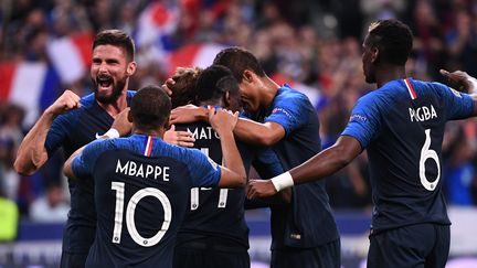 L'Equipe de France de football a battu l'Allemagne (2-1), le 16 octobre 2018, au Stade de France. (FRANCK FIFE / AFP)