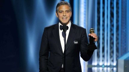 L'acteur am&eacute;ricain George Clooney a rendu hommage aux victimes des attentats en France, lors des Golden Globes &agrave; Beverly Hills (Californie, Etats-Unis), le 11 janvier 2015.&nbsp; (PAUL DRINKWATER / AP / SIPA)