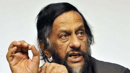 Rajendra Pachauri, pr&eacute;sident du&nbsp;Groupe d'experts intergouvernemental sur l'&eacute;volution du climat (Giec), le 12 d&eacute;cembre 2009 &agrave; Copenhague (Danemark). (ATTILA KISBENEDEK / AFP)