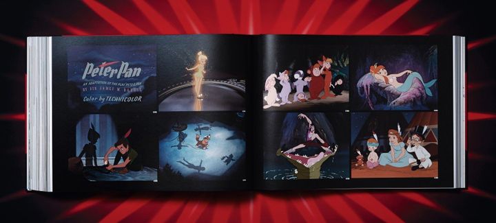 Double pages des "Archives des films Walt Disney" ("Peter Pan) 
 (Taschen)