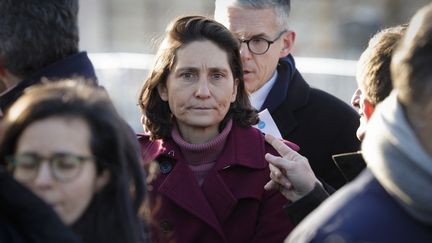 La nouvelle ministre de l’Éducation Amélie Oudéa-Castéra, le 15 janvier 2024. (GEOFFROY VAN DER HASSELT / AFP)